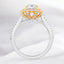2.22 ctw Cushion Cut Lab Grown Diamond Split Shank Engagement Ring in 14kt Two-Tone Gold
