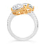5.39 ctw Two-Stone Pear Shaped Lab Grown Diamond Bypass Ring in 14kt Two-Tone Gold