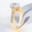 1.86 ctw Oval Lab Grown Diamond Double Row Engagement Ring in 14kt Yellow Gold