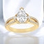 2.54 ctw Pear Shaped Lab Grown Diamond Split Shank Engagement Ring in 14kt Yellow Gold