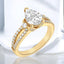 2.54 ctw Pear Shaped Lab Grown Diamond Split Shank Engagement Ring in 14kt Yellow Gold