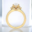 2.54 ctw Pear Shaped Lab Grown Diamond Split Shank Engagement Ring in 14kt Yellow Gold