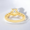 3.15 ctw Oval Lab Grown Diamond Scalloped Engagement Ring in 14kt Yellow Gold