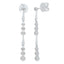 0.75 ctw Bezel Set Round Lab Grown Diamond Dangle Earrings