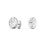 Bezel Set Oval Lab Grown Diamond Stud Earrings in 14kt White Gold