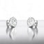 Bezel Set Oval Lab Grown Diamond Stud Earrings in 14kt White Gold