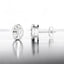 Bezel Set Oval Lab Grown Diamond Stud Earrings in 14kt White Gold