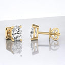 Oval Lab Grown Diamond Stud Earrings in 14kt Yellow Gold