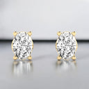 Oval Lab Grown Diamond Stud Earrings in 14kt Yellow Gold