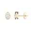 Bezel Set Pear-Shaped Lab Grown Diamond Stud Earrings in 14kt Rose Gold