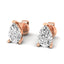 Prong-Set Pear Shaped Lab Grown Diamond Stud Earrings in 14kt Rose Gold