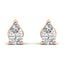 Prong-Set Pear Shaped Lab Grown Diamond Stud Earrings in 14kt Rose Gold