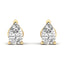 Prong-Set Pear Shaped Lab Grown Diamond Stud Earrings in 14kt Yellow Gold
