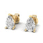 Prong-Set Pear Shaped Lab Grown Diamond Stud Earrings in 14kt Yellow Gold