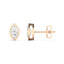 Bezel Set Marquise Lab Grown Diamond Stud Earrings in 14kt Rose Gold