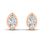 Bezel Set Marquise Lab Grown Diamond Stud Earrings in 14kt Rose Gold
