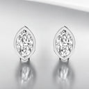 Bezel Set Marquise Lab Grown Diamond Stud Earrings in 14kt White Gold