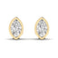 Bezel Set Marquise Lab Grown Diamond Stud Earrings in 14kt Yellow Gold