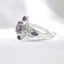 Pink Topaz and Rhodolite Garnet Ring in 925 Sterling Silver