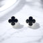 Gemstone Clover Stud Earrings