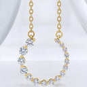 3/8 ctw Round Lab Grown Diamond Graduated Circle Pendant