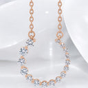 3/8 ctw Round Lab Grown Diamond Graduated Circle Pendant