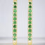 Round Tsavorite Garnet Hoop Earrings in 14kt Yellow Gold