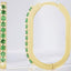 Round Tsavorite Garnet Hoop Earrings in 14kt Yellow Gold