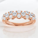 Alianza de diamantes cultivados en laboratorio redondos de 1,00 quilates en oro rosa de 14 quilates