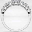 Alianza de diamantes cultivados en laboratorio redondos de 1,00 quilates en oro blanco de 14 quilates