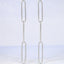 Paperclip Dangle Earrings in 14kt White Gold