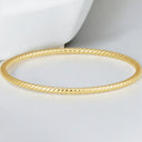 Brazalete tipo brazalete trenzado de 3,0 mm en oro amarillo de 14 kt