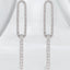 0.50 ctw Round Lab Grown Diamond Paperclip Link Earrings in 14kt White Gold