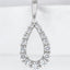 0.33 ctw Round Lab Grown Diamond Teardrop Pendant in 14kt White Gold