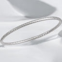Brazalete trenzado de 3,0 mm en plata de ley 925