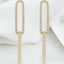 0.50 ctw Round Lab Grown Diamond Paperclip Link Earrings in 14kt Yellow Gold