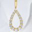 0.33 ctw Round Lab Grown Diamond Teardrop Pendant in 14kt Yellow Gold