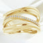 0.07 ctw Round Diamond Freeform Ring in 14kt Yellow Gold