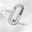 Lab Grown Diamond Accent Paperclip Style Ring in 925 Sterling Silver