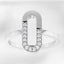 Lab Grown Diamond Accent Paperclip Style Ring in 925 Sterling Silver