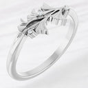 Round Diamond Accent Floral Ring in 925 Sterling Silver