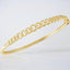 Brazalete tipo brazalete con bisagras y eslabones de cadena de 5,8 mm en oro amarillo de 14 kt