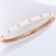 Pink Enamel and Diamond Accent Bracelet in 14kt Rose Gold