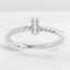 Moissanite Accented Rope Stackable Ring in 925 Sterling Silver