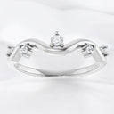 0.08 ctw Round Diamond Wavy Ring in 925 Sterling Silver
