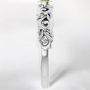 Round Peridot Floral Ring in 925 Sterling Silver