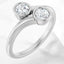 1.00 ctw Round Moissanite Bypass Ring in 925 Sterling Silver