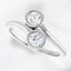 1.00 ctw Round Moissanite Bypass Ring in 925 Sterling Silver