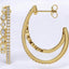 1.20 ctw Round and Marquise Lab Grown Diamond Hoop Earrings in 14kt Yellow Gold