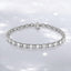 Pulsera de tenis con diamantes cultivados en laboratorio, ovalados y redondos, de 5,50 ct en oro blanco de 14 kt